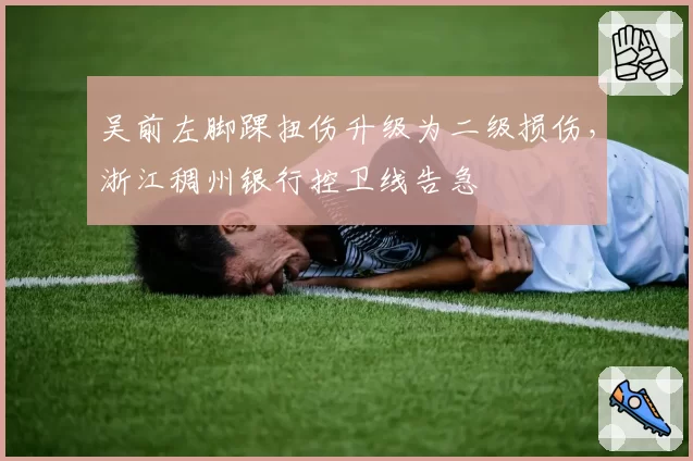 吴前左脚踝扭伤升级为二级损伤，浙江稠州银行控卫线告急